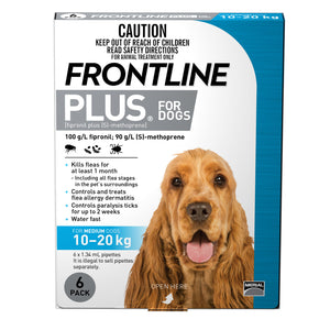 Frontline® Plus Spot-On For Dogs Medium (10-20kg) 6's