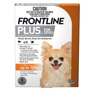 Frontline® Plus Spot-On For Small Dogs (2.2-10kg) 6's