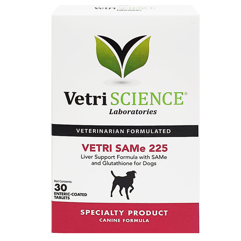 Vetri SAMe Liver Supplement for Medium & Large Dogs (225mg, 30 tabs/box)